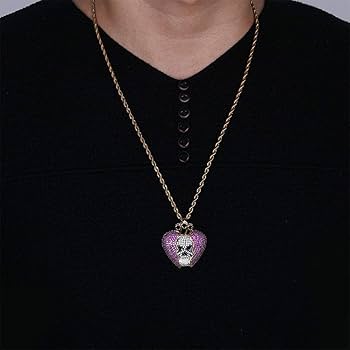 ANLW Juice Wrld Necklace Devil Skull Heartbreak Micro